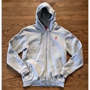 Liverpool FC Soccer Grey Full Zip Jacket Men's‎ Medium EUC